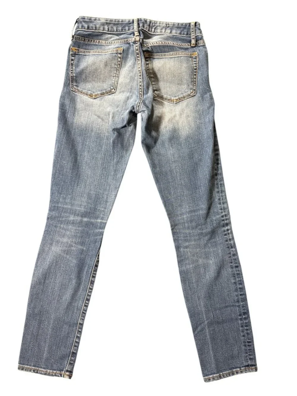 Gap 1969 Real Straight Leg Distressed Jeans - Light Wash - Size 25 - Picture 6 of 6